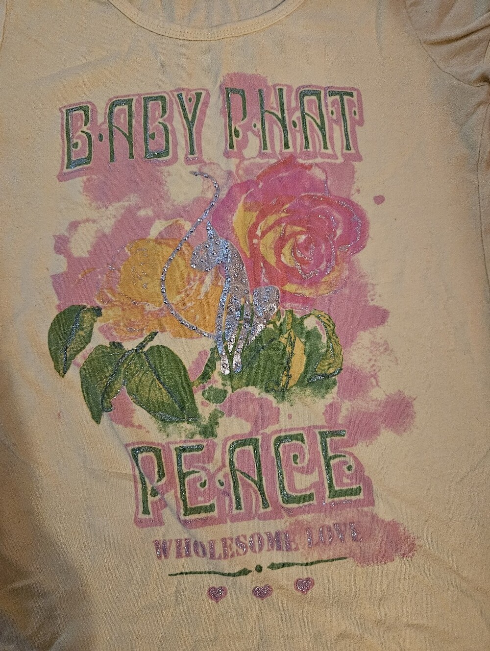 y2k Yellow Baby phat tee - Picture 4 of 6